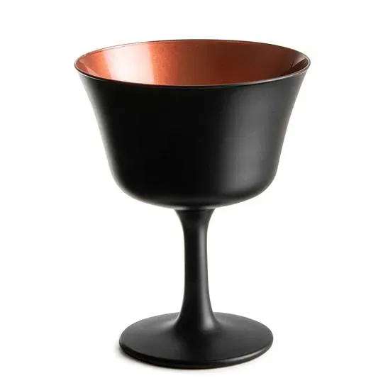 Urban Bar Black coppa champagne 20 cl conf. 6 pezzi nero oro