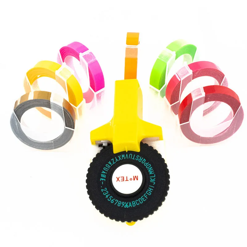 Cocktail Ceremony Motex cassetta etichette 9 mm nera goffratura