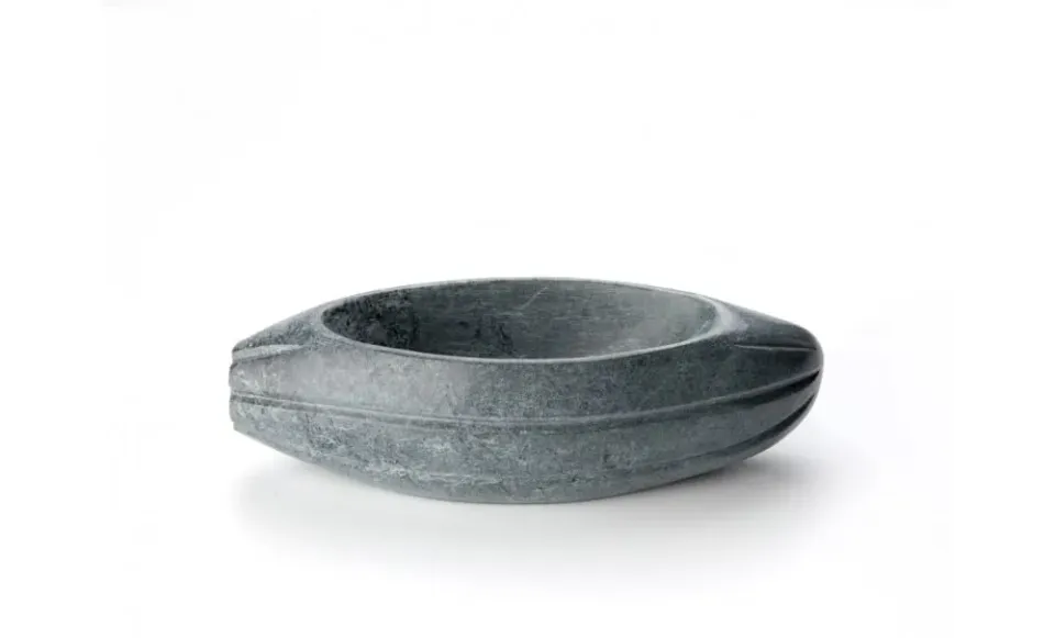 Showbar Seme Cacao piatto pietra verde scultoreo