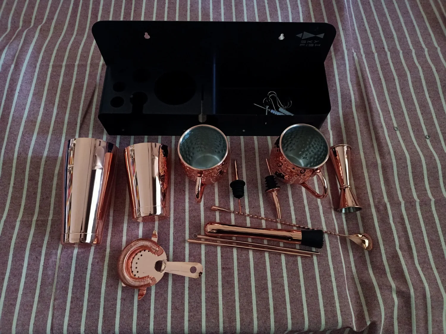 Sky Fish Kit Barman 14 Pezzi con Tazze Moscow Mule
