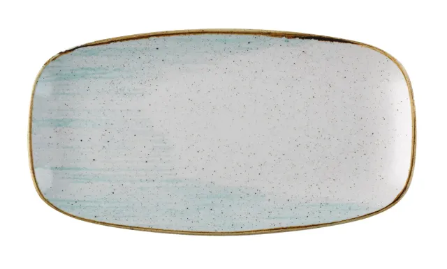 Churchill Stonecast Accents Duck Egg Piatto Ovale 35,5 cm 6 pezzi