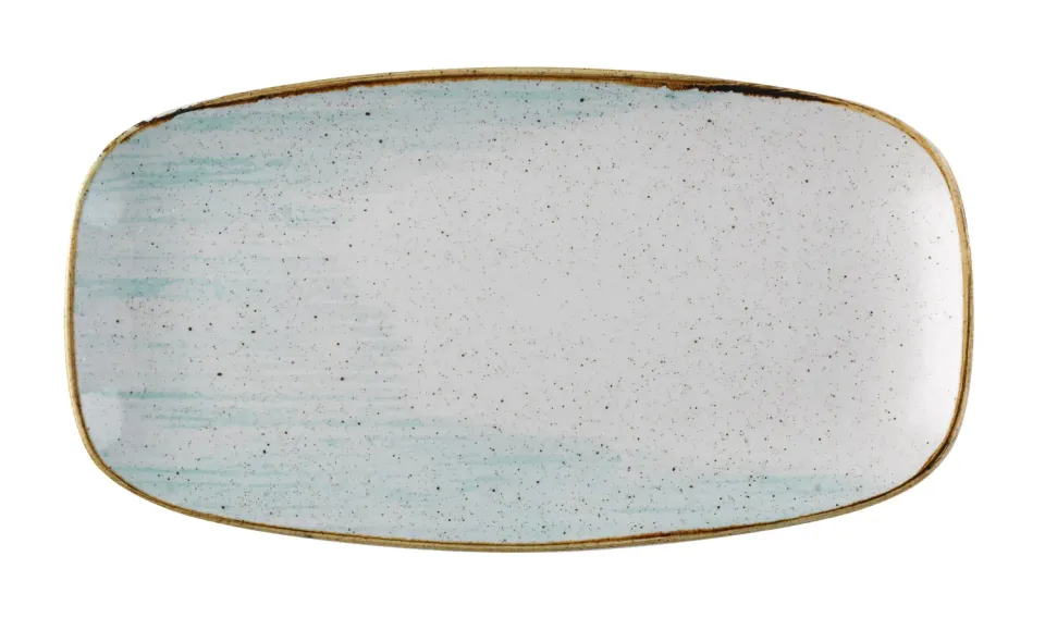 Churchill Stonecast Accents Duck Egg Piatto Ovale 35,5 cm 6 pezzi