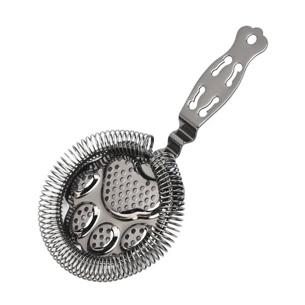 Cocktail Ceremony Bear Paw strainer hawthorne nero acciaio
