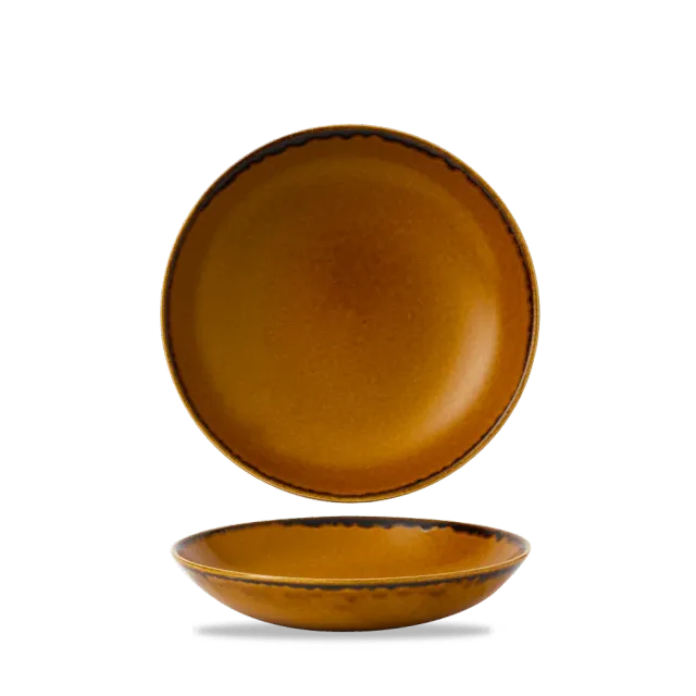 Churchill Harvest Brown Piatto Pasta Coupe 24,8 cm 6 Pezzi Marrone