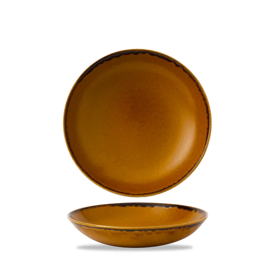 Churchill Harvest Brown Piatto Pasta Coupe 24,8 cm 6 Pezzi Marrone
