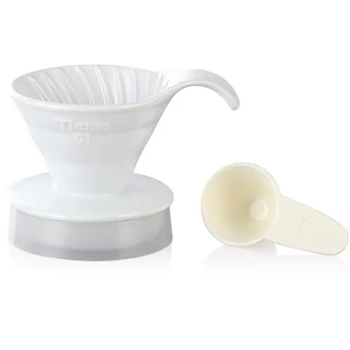 TI AMO Coffee Tools dripper ceramica bianco 2-4 tazze filtro