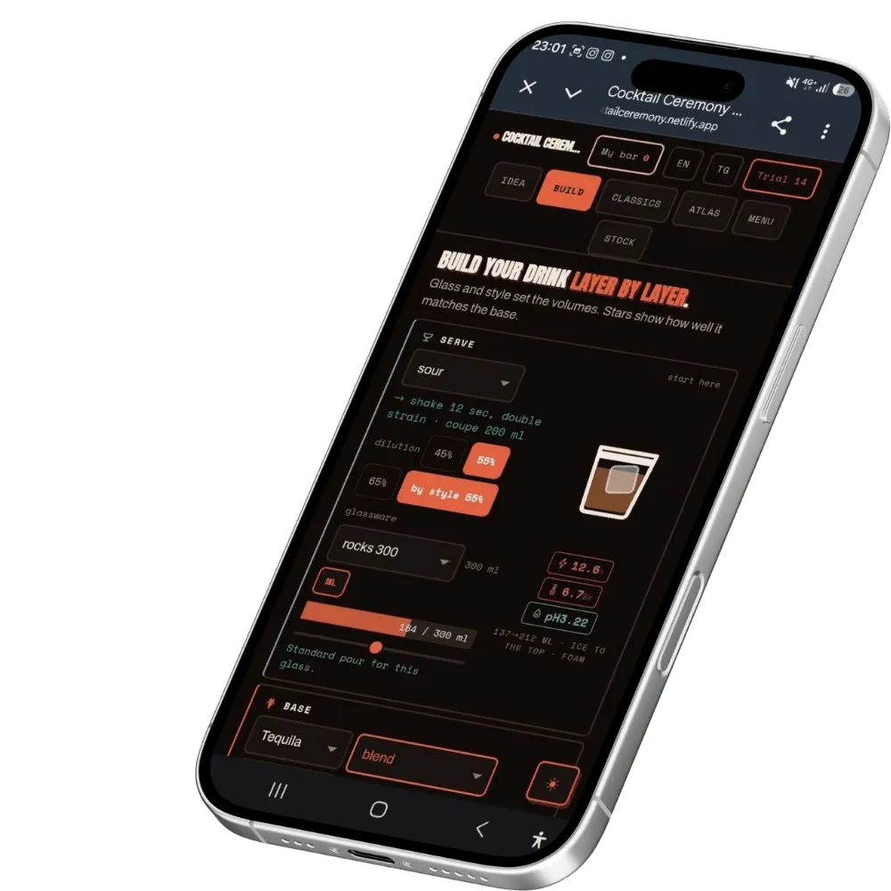 Cocktail Ceremony Bartender Tool Pro app 30 giorni