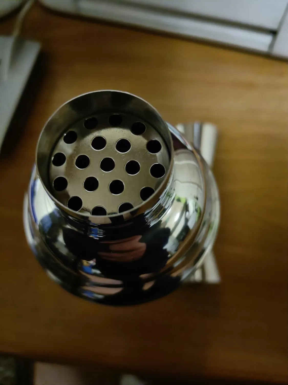 APOLLINER shaker cocktail cobbler 4 pezzi floreale acciaio inox
