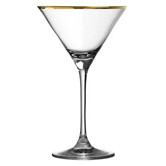 Urban Bar Verdot coppa martini 21 cl bordo oro 6 pezzi
