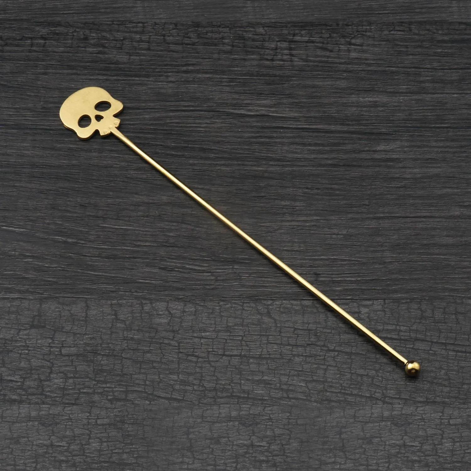 Cocktail Ceremony Skull swizzle stick argento 2 pezzi riutilizzabile