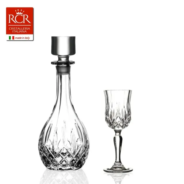 RCR Opera set liquore 7 pz vetro bottiglia e bicchieri