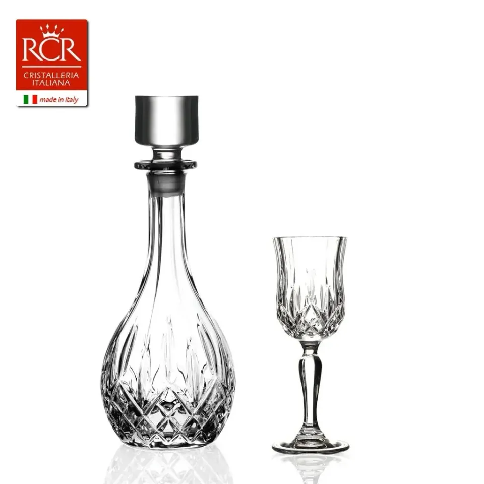 RCR Opera set liquore 7 pz vetro bottiglia e bicchieri