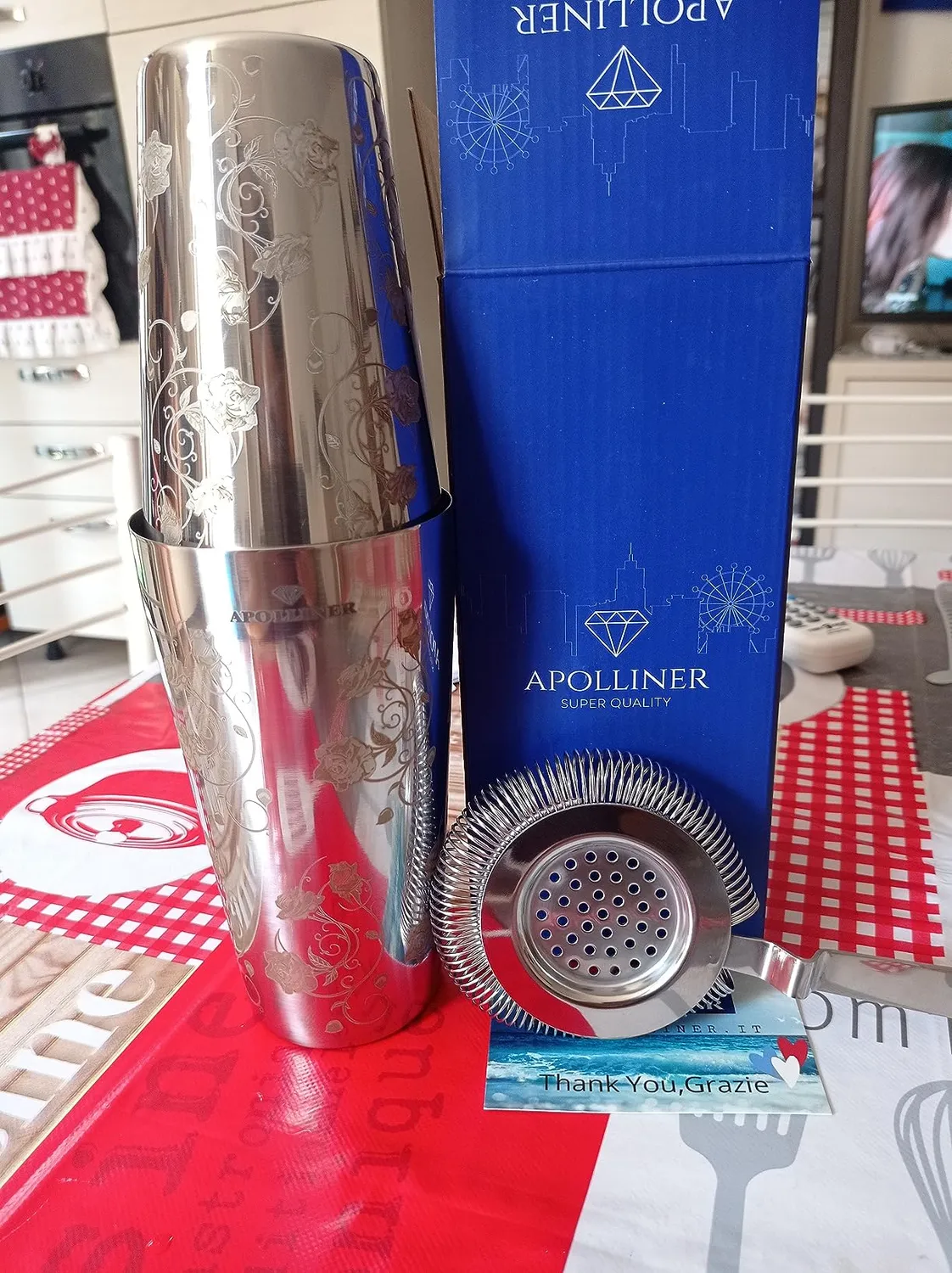 Apolliner Boston 8.0 Shaker Cocktail Acciaio 750ml