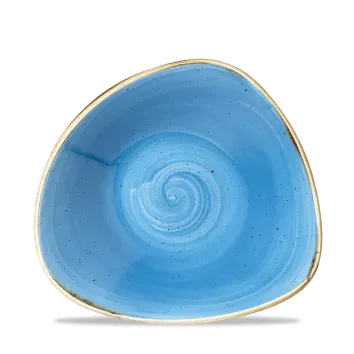 Churchill Stonecast Blu Puntinato piatto triangolare 23,5 cm 6 pezzi