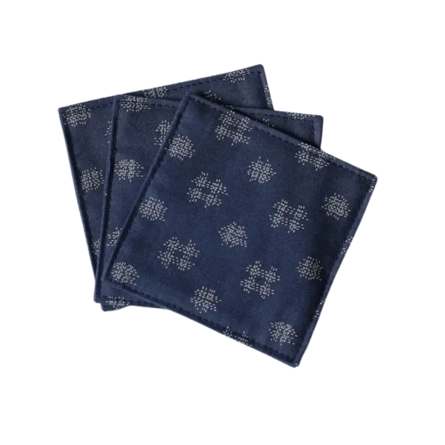 Cocktail Ceremony Sottobicchiere Stoffa Blu 9x9cm