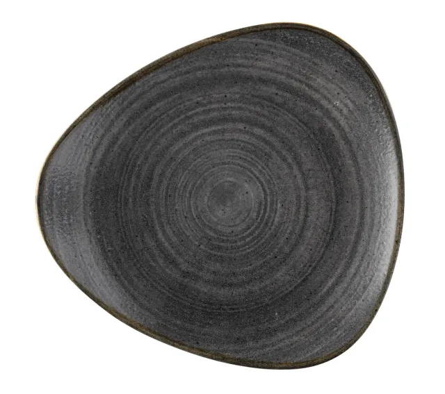 Showbar Stonecast Raw Black piatto triangolare 26,5 cm 6 pezzi