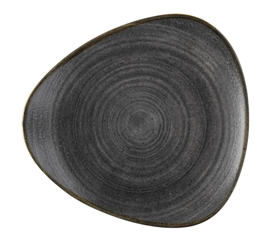 Showbar Stonecast Raw Black piatto triangolare 26,5 cm 6 pezzi