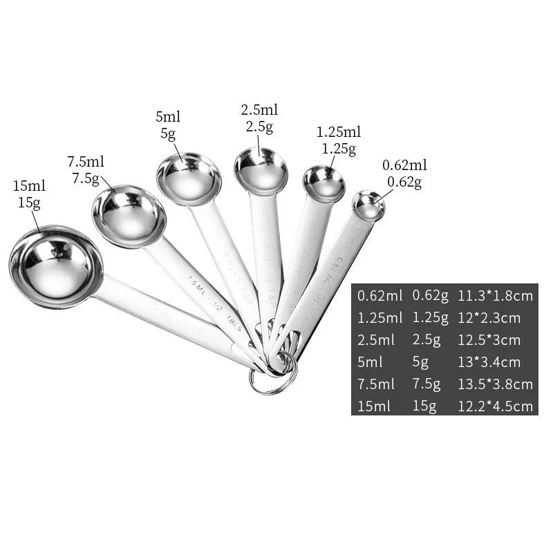 Cocktail Ceremony Measuring Spoons misurini set 5 pezzi inox