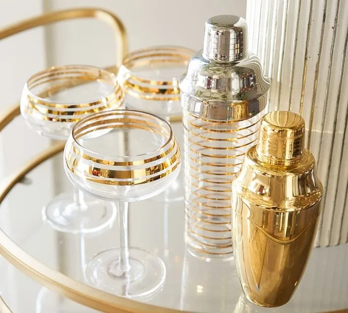 Showbar Lorraine Cobbler shaker 500 ml oro acciaio