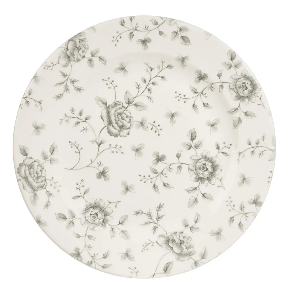 Churchill Vintage Prints piatto 30,5 cm 6 pezzi grey rose