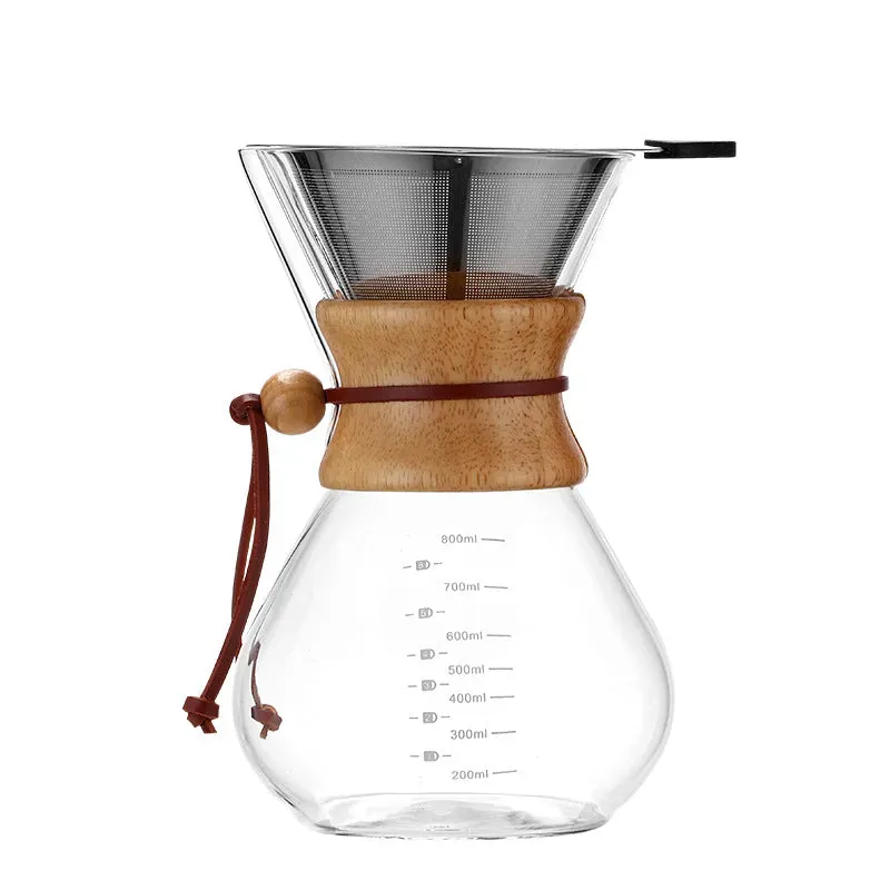 Cocktail Ceremony Pour Over caraffa vetro 600ml bamboo