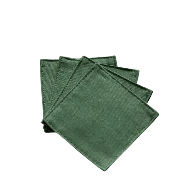 Cocktail Ceremony sottobicchiere stoffa verde 9x9 cm