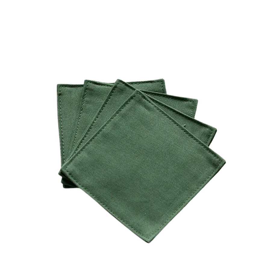 Cocktail Ceremony sottobicchiere stoffa verde 9x9 cm