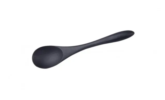 Showbar Bamboo cucchiaio nero 9 cm 10 pezzi finger food