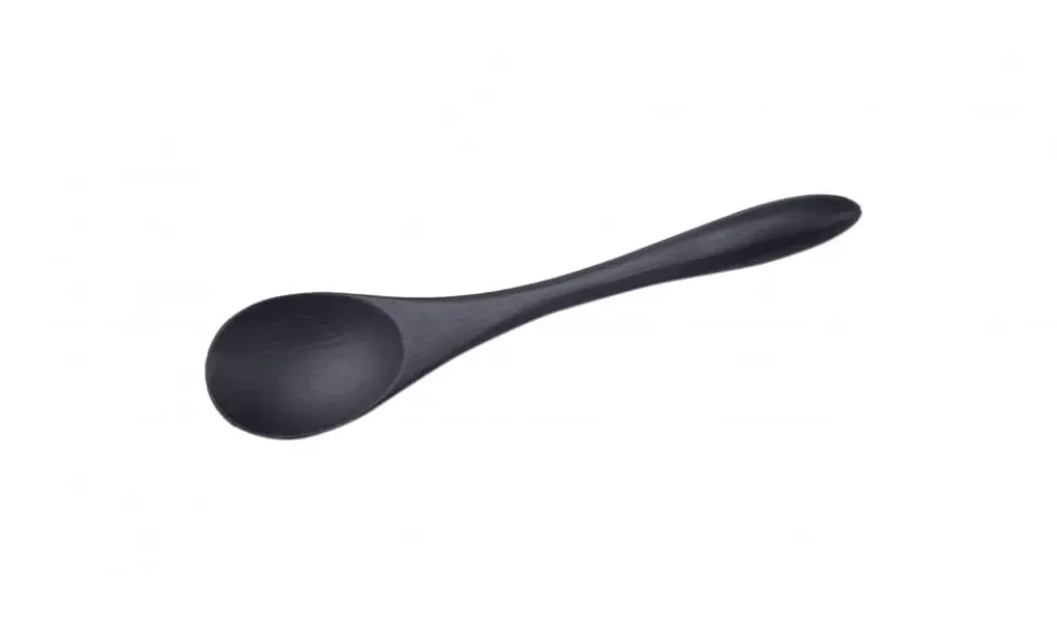 Showbar Bamboo cucchiaio nero 9 cm 10 pezzi finger food