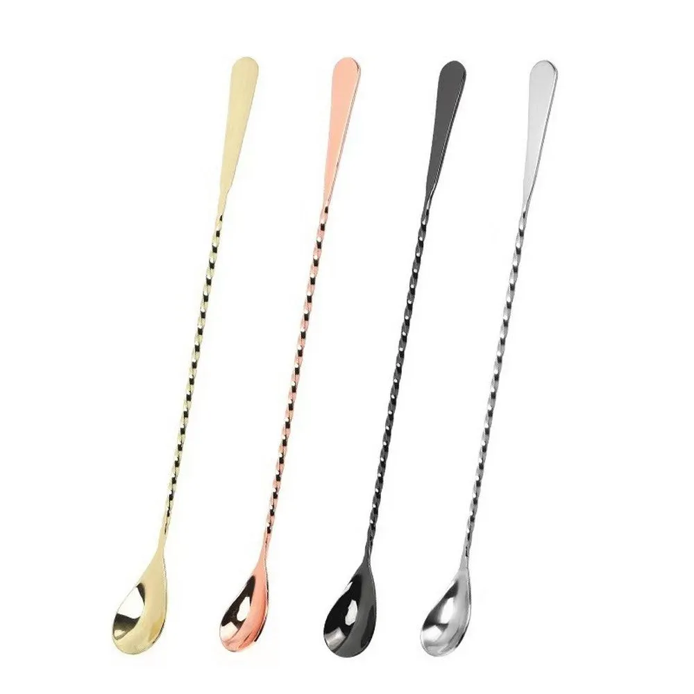 Cocktail Ceremony Flat bar spoon acciaio 30 cm argento