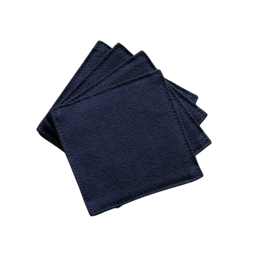 Cocktail Ceremony sottobicchiere cotone blu 9x9 cm