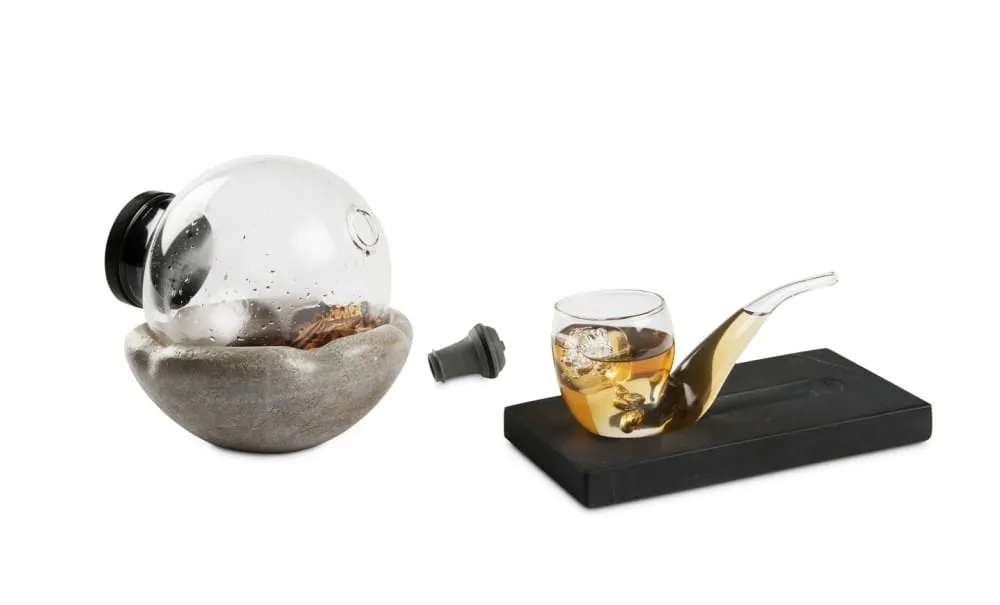 Showbar Smoke e Drink pipa vetro con base marmo 100ml