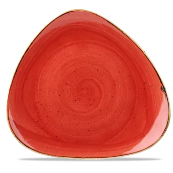 Churchill Stonecast Rosso Puntinato Piatto Triangolare 31,1 cm 6 Pezzi