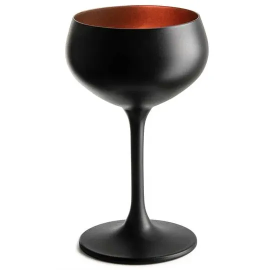 Urban Bar Black coppa champagne 21 cl oro nero 6 pezzi