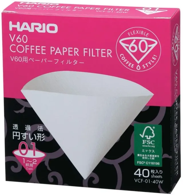 Hario VCF-01-40W filtri carta 01W pour over