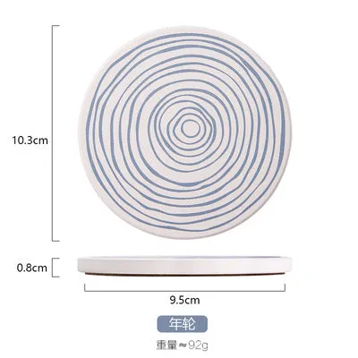 Cocktail Ceremony sottobicchieri ceramica tondi 6 pezzi