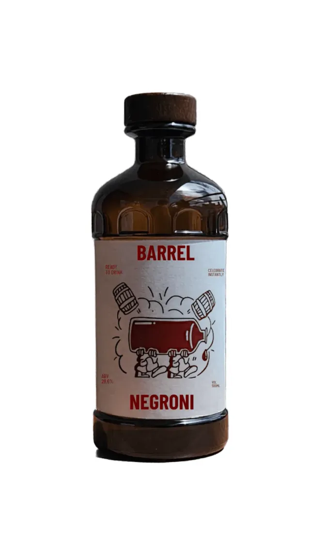 Cocktail Ceremony Barrel Negroni cocktail pronto botte rovere
