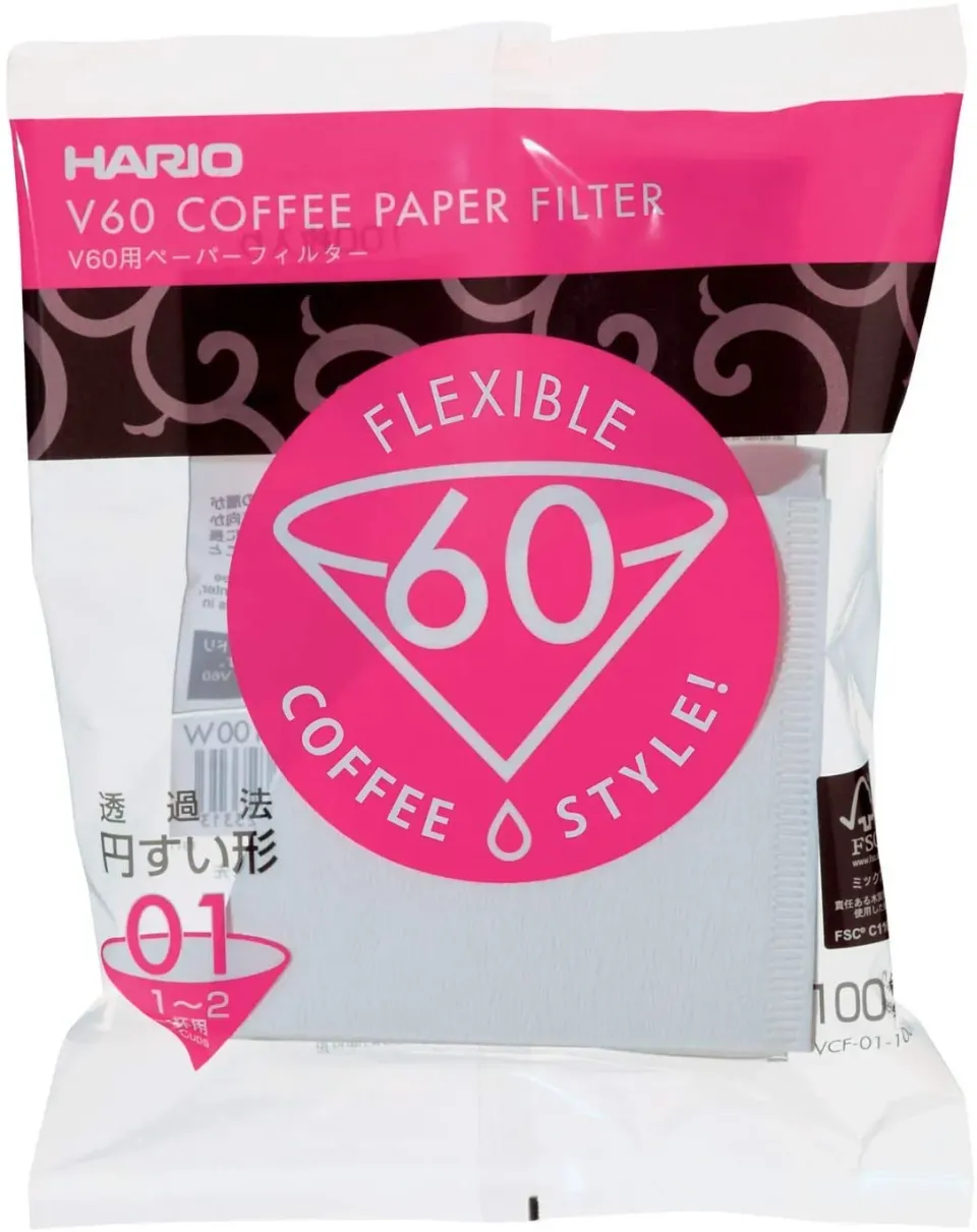Hario VCF-01-100W filtri carta 01 bianchi caffè