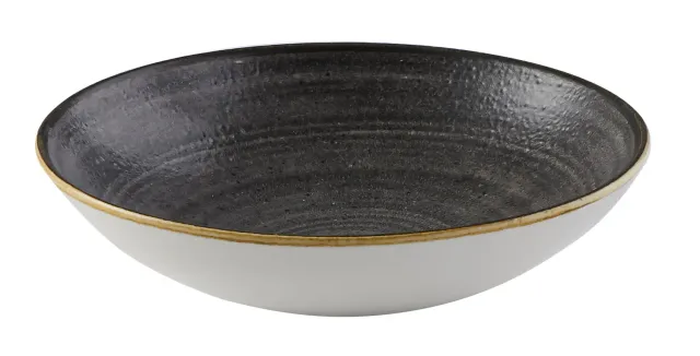 Showbar Stonecast Raw Black piatto fondo 18,2 cm 6 pezzi nero