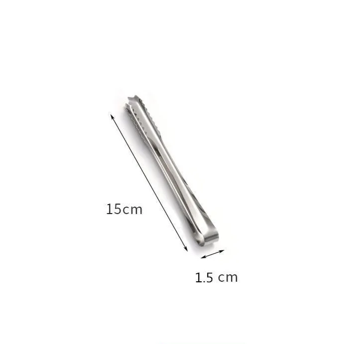 Cocktail Ceremony Bar Ice Tongs pinza ghiaccio acciaio 15 cm