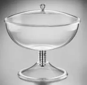 Showbar poncera plastica trasparente 36 cm con coperchio