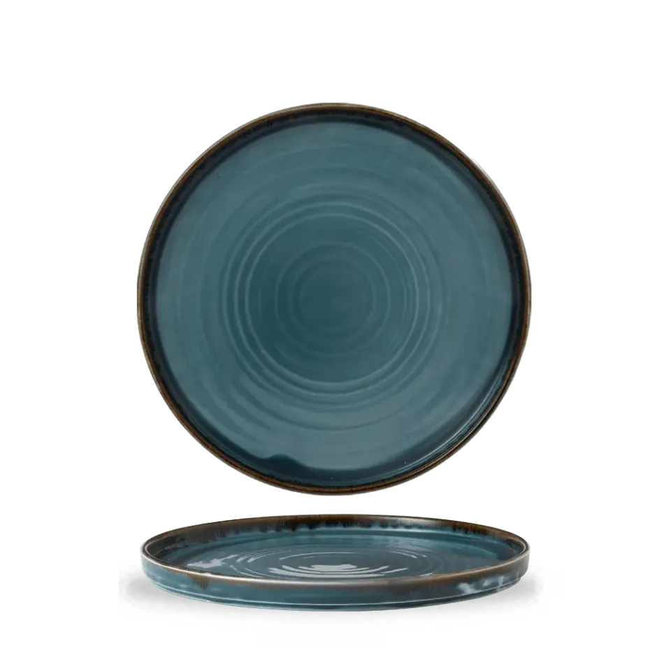 Showbar Harvest Blue Piatto 26cm 6 Pezzi Bordi Alti