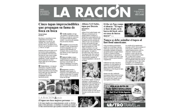 La Ración carta alimentare stampata 29x30 cm 500 pezzi