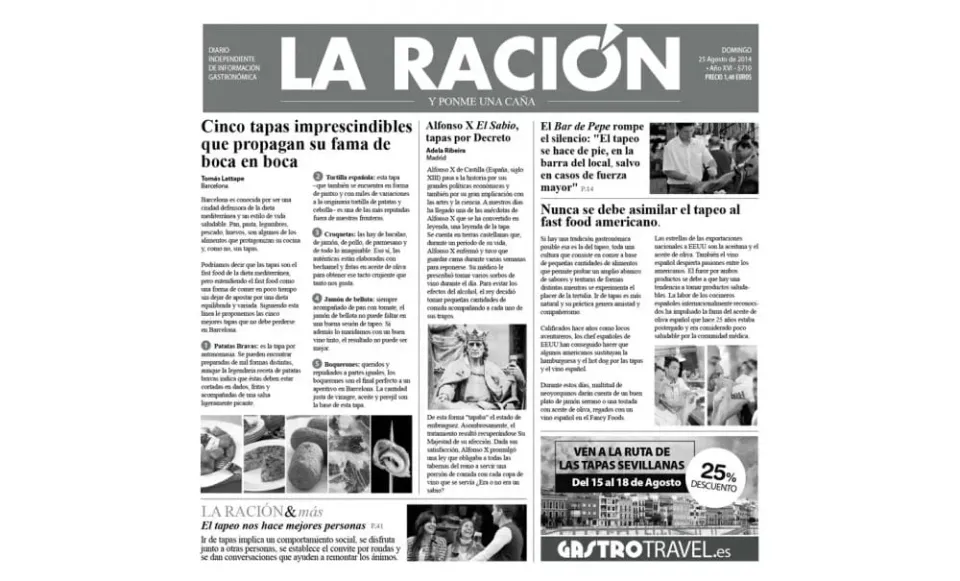 La Ración carta alimentare stampata 29x30 cm 500 pezzi