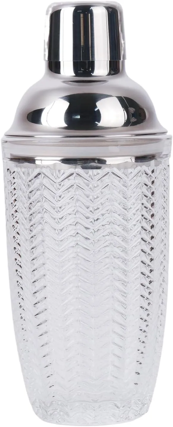 Cocktail Ceremony Ribbed shaker cobbler 400ml vetro