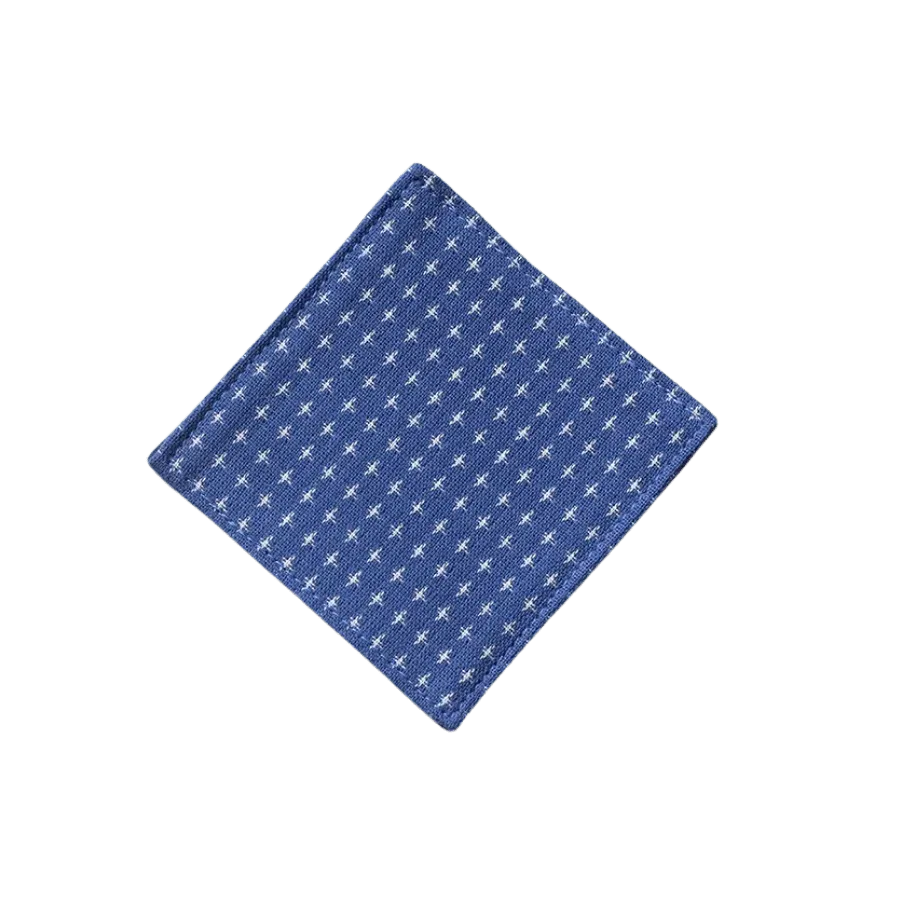 Cocktail Ceremony Sottobicchiere Stoffa 9x9 cm Blu Miele