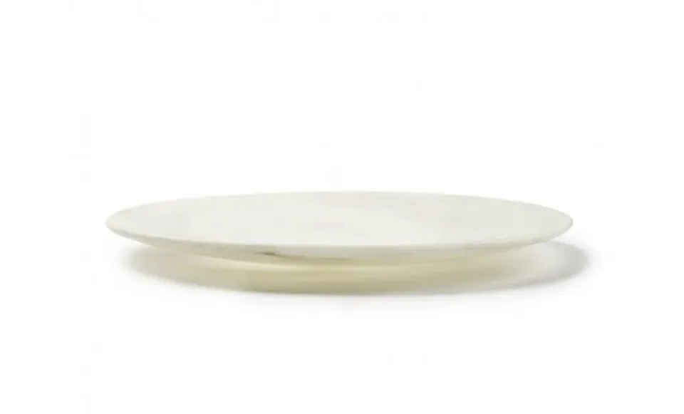 Showbar Piatto Marmo Bianco Bordo Liscio XL 30 cm