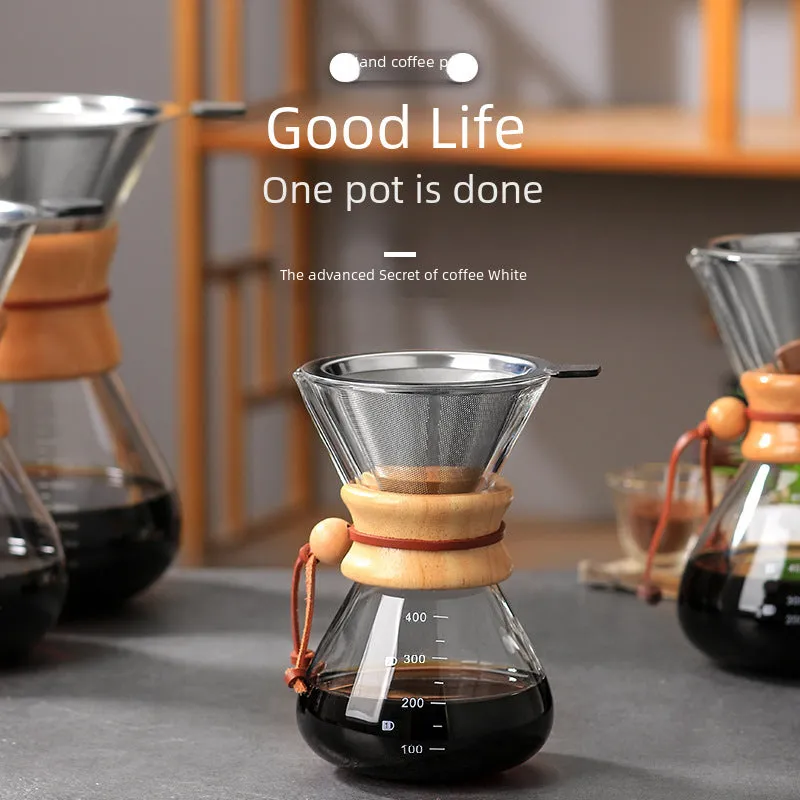 Cocktail Ceremony Pour Over caraffa vetro 600ml bamboo