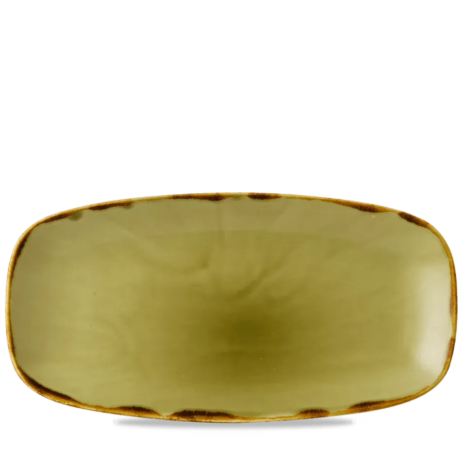 Showbar Harvest Green piatto oblungo 35,5 cm 6 pezzi
