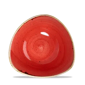 Showbar Stonecast Rosso Puntinato piatto triangolare 23,5 cm 6 pezzi